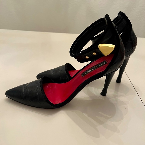 Charles Jourdan Black and Red Heels - Picture 2 of 3
